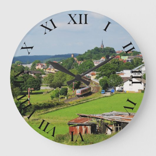 Ausfahrt aus Frankenberg Große Wanduhr (Vorderseite)