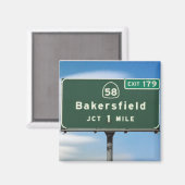 Ausfahrt Bakersfield Magnet (Vorderseite/Rückseite)