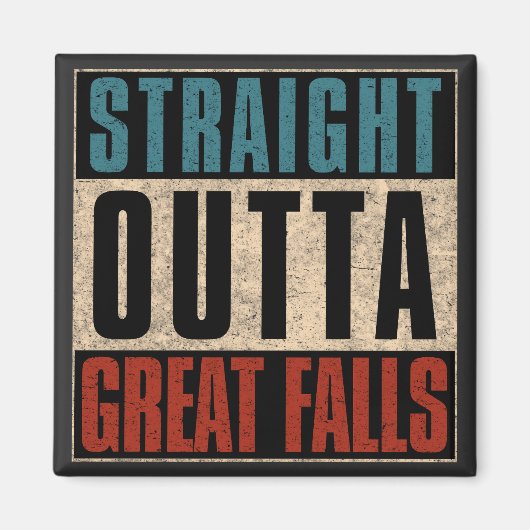Ausfahrt Great Falls Montana MT Magnet (Vorne)