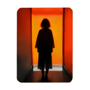 Ausfahrt Orange - Frische Silhouette Kunst, Kultur Magnet