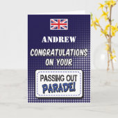 Ausfahrt Parade, Britische Navy Fun Glückwunschs Karte (Gelbe Blume)