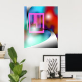 Ausfahrt Pfad 24x30 Poster (Heimbüro)