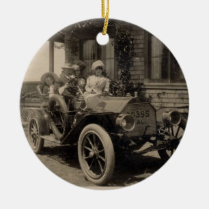 Ausfahrt - Vintage-Foto - Ornament