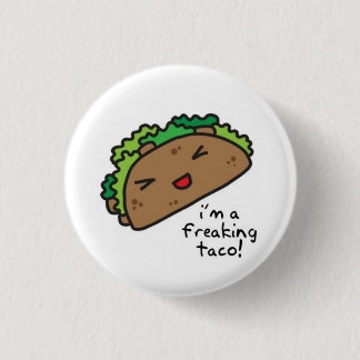 Ausflippender Taco-Knopf Button