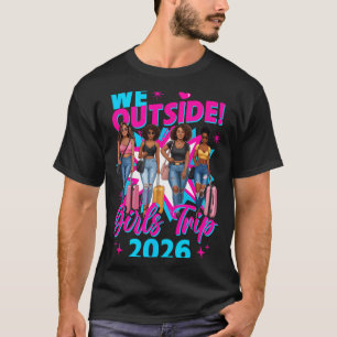 Ausflug außerhalb 2026 Afro-Mädchen schwarze Fraue T-Shirt
