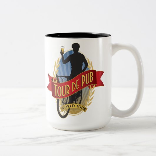 Ausflug de Pub Mug Zweifarbige Tasse (Rechts)