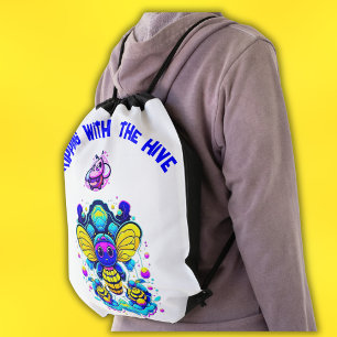 Ausflug mit den Bienen Psychedelic   Sportbeutel
