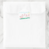 Ausflug Runder Aufkleber (Tasche)