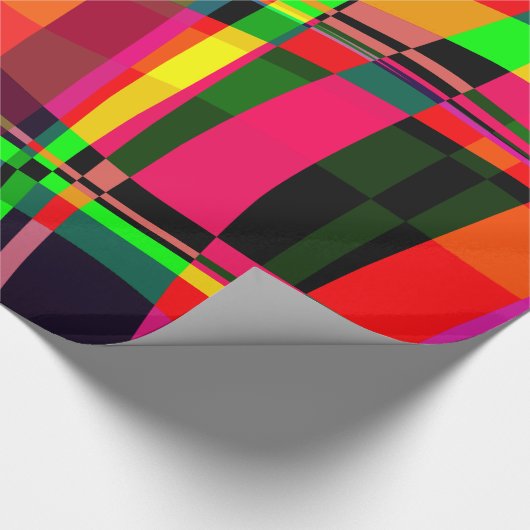 Ausflug über Funky Kariert Geschenkpapier (Ecke)