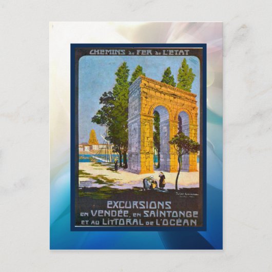 Ausflüge, Küstenstreifen von Vendee Postkarte (Vorderseite)