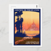 Ausflüge nach St. Michel, Frankreich, Jahrgang Rei Postkarte (Vorne/Hinten)