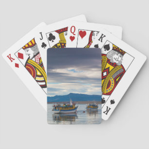 Ausflugsboote in der Bucht von Seno Ultima Esperan Spielkarten