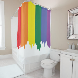 Ausführen der Regenbogenflagge des Paint-Gay Pride Duschvorhang