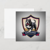 Ausführen des PitBull-Uni-Logos Einladung (Vorne/Hinten)