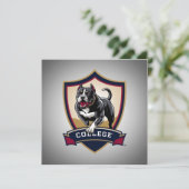 Ausführen des PitBull-Uni-Logos Einladung (Stehend Vorderseite)