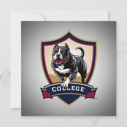 Ausführen des PitBull-Uni-Logos Einladung (Vorderseite)