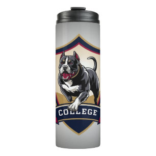 Ausführen des PitBull-Uni-Logos Thermosbecher