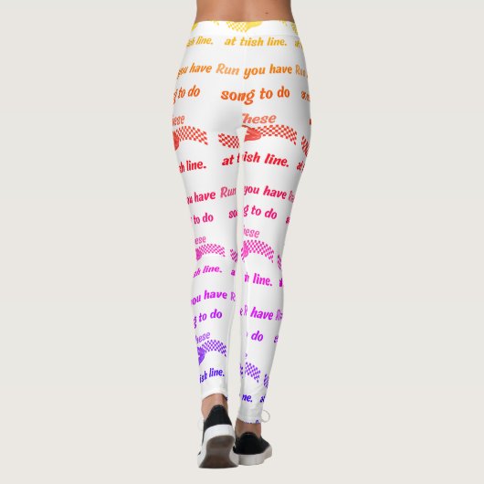 Ausführen eines spielerischen Motivierend Typograf Leggings (Rückseite)