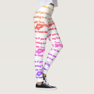 Ausführen eines spielerischen Motivierend Typograf Leggings
