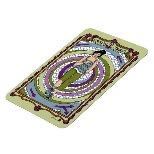 Ausführen in Circles_A_4x6-Kühlschrank Magnet (Linke Seite)