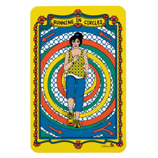 Ausführen in Circles_B_4x6-Kühlschrank Magnet (Vertikal)