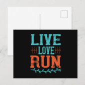 Ausführen - Live-Liebe Postkarte (Vorne/Hinten)