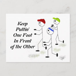 Ausführen Motivierend Meldung Postkarte