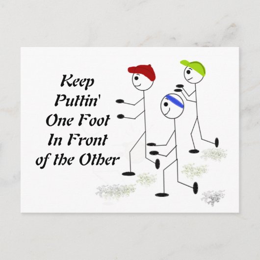 Ausführen Motivierend Meldung Postkarte (Vorderseite)