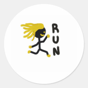 ausführen runder aufkleber