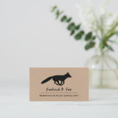 Ausführen von Fox-Silhouette | Wildtiere Visitenkarte (Stehend Vorderseite)