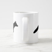 Ausführen von Fox-Silhouetten Jumbo-Tasse (Rückseite)