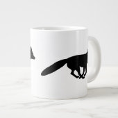 Ausführen von Fox-Silhouetten Jumbo-Tasse (Vorderseite Rechts)