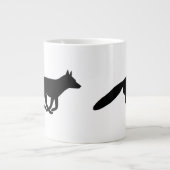 Ausführen von Fox-Silhouetten Jumbo-Tasse (Vorderseite)