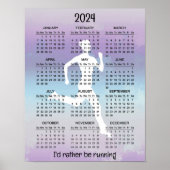 Ausführen von Joggen Design 2024 Calendar Poster (Vorne)