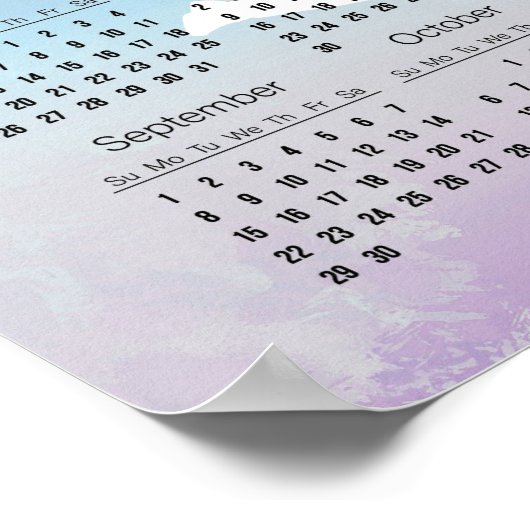 Ausführen von Joggen Design 2024 Calendar Poster (Ecke)