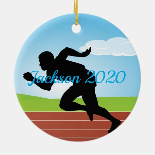 Ausführen von Joggen Sprinting Design Ornament (Hinten)