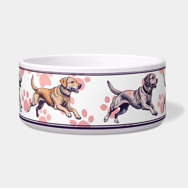 Ausführen von Labrador Retrievers Bowl Napf (Vorderseite)
