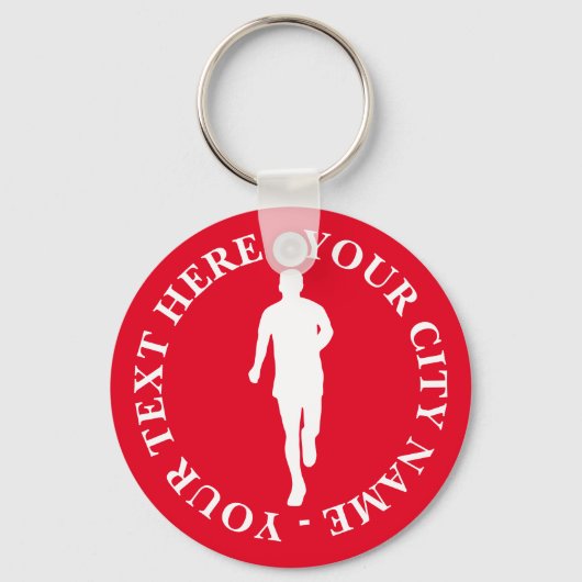 Ausführen von man-Silhouette-Schlüsselanhänger mit Schlüsselanhänger (Vorderseite)