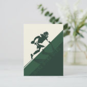 Ausführen von Quarterback Postkarte (Stehend Vorderseite)