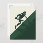 Ausführen von Quarterback Postkarte (Vorne/Hinten)