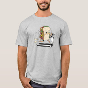 Ausführen von Sandwich-T - Shirt   Funny Gym Food 