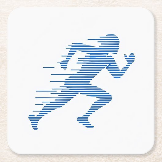 Ausführen von Silhouette-Untersetzer Rechteckiger Pappuntersetzer (Vorderseite)