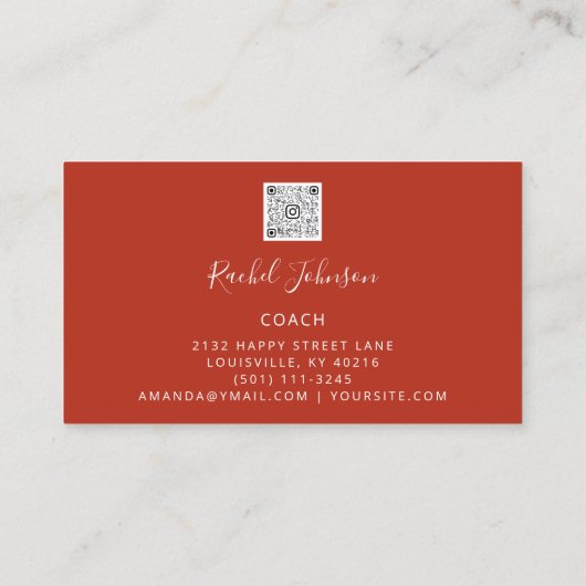 Ausführen von Sport Coach Athlete Logo Instructor Visitenkarte (Rückseite)