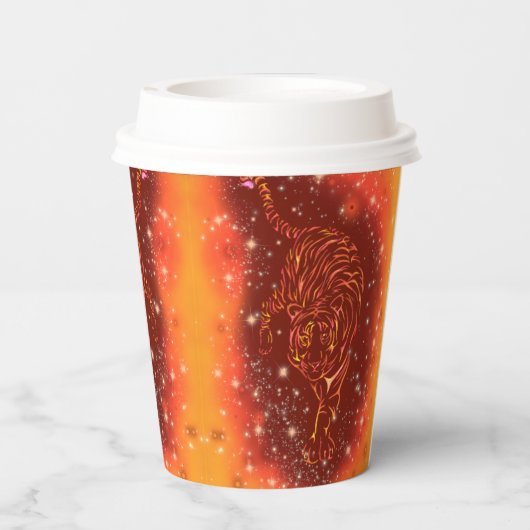 Ausführen von Tiger Paper Cups Pappbecher (Rückseite)