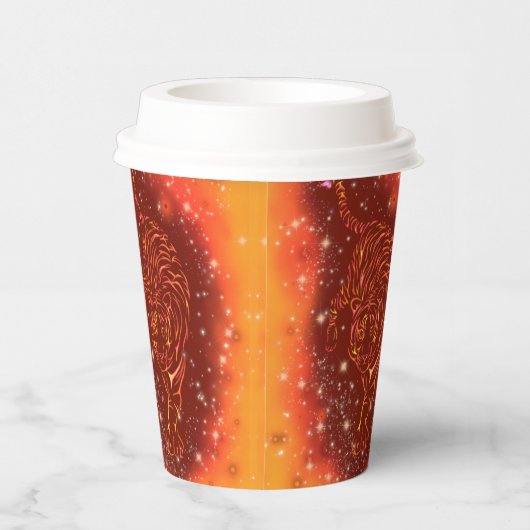 Ausführen von Tiger Paper Cups Pappbecher (Rechts)