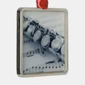 Ausführliche Flöte Silbernes Ornament (Rechts)