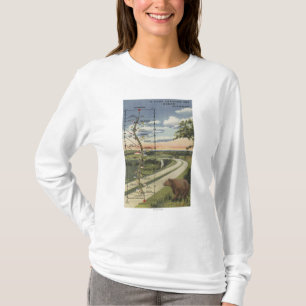 Ausführliche Karte der "Traumlandstraße " T-Shirt