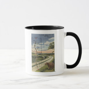 Ausführliche Karte der "Traumlandstraße " Tasse