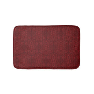 Ausführliche rote Blumentapete Badematte