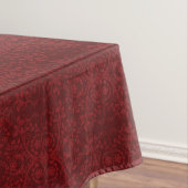 Ausführliche rote Blumentapete Tischdecke (Beispiel)